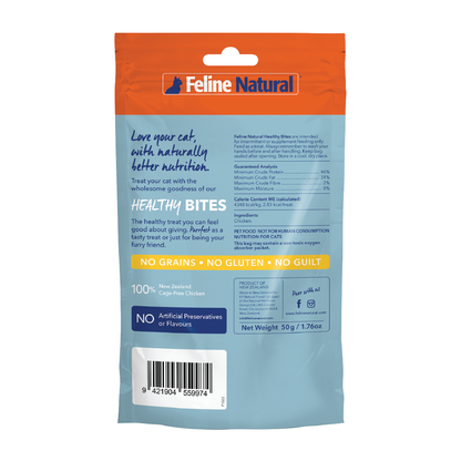 Feline Natural Healthy Bites – Freeze-Dried Chicken Cat Treats 50g