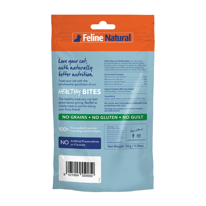 Feline Natural Healthy Bites – Freeze-Dried Lamb Cat Treats 50g