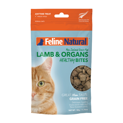 Feline Natural Healthy Bites – Freeze-Dried Lamb Cat Treats 50g