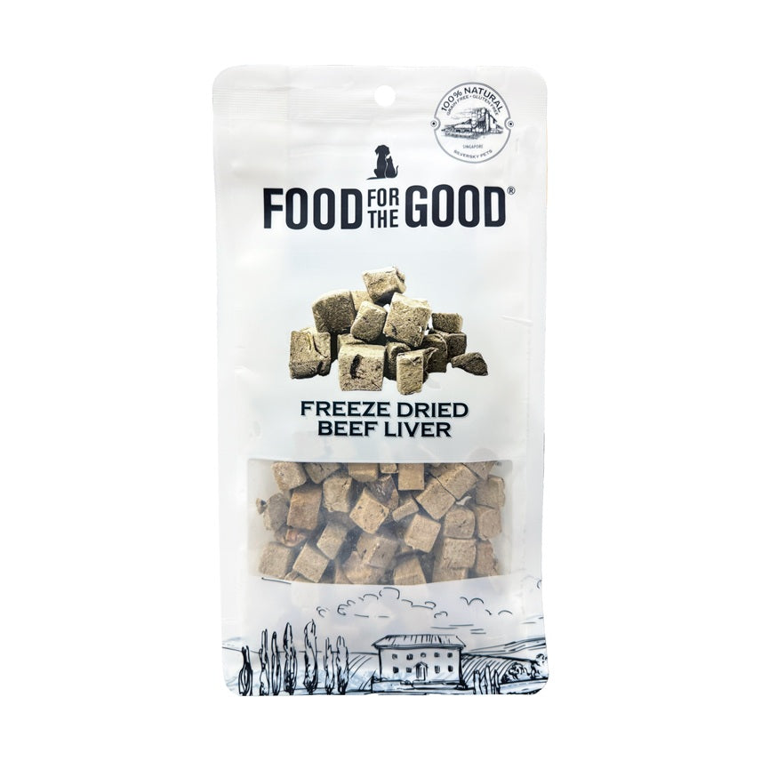 Food For The Good Freeze Dried Beef Liver Treats for Cats and Dogs 80g
