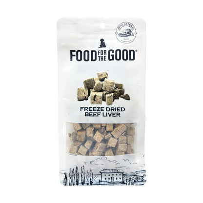 Food For The Good Freeze Dried Beef Liver Treats for Cats and Dogs 80g