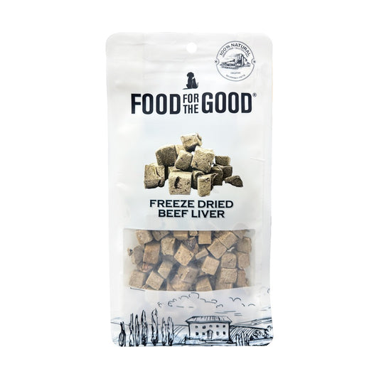 Food For The Good Freeze Dried Beef Liver Treats for Cats and Dogs 80g