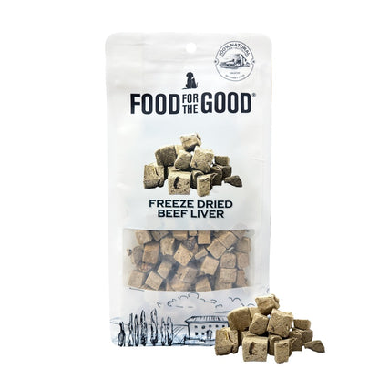 Food For The Good Freeze Dried Beef Liver Treats for Cats and Dogs 80g