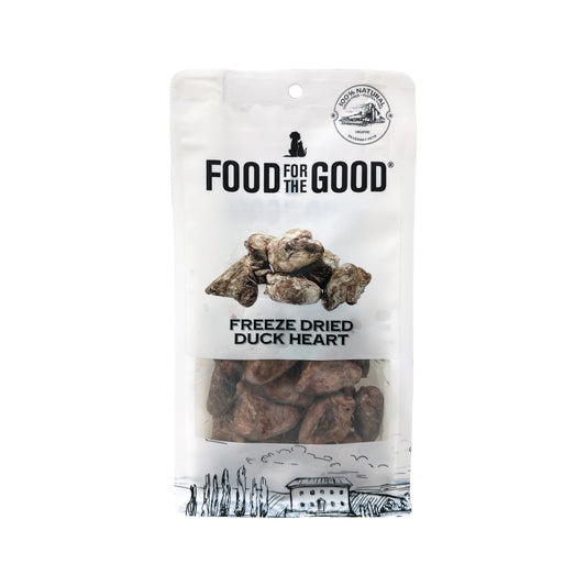 Food For The Good Freeze Dried Duck Heart Treats for Cats and Dogs 70g