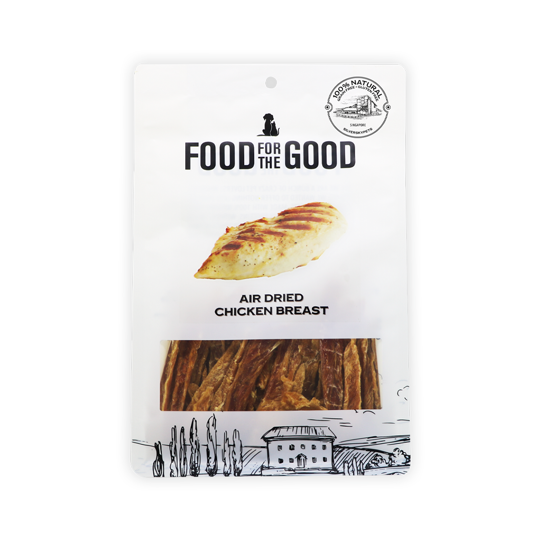 Food For The Good Air Dried Chicken Breast Treats for Cats and Dogs 300g