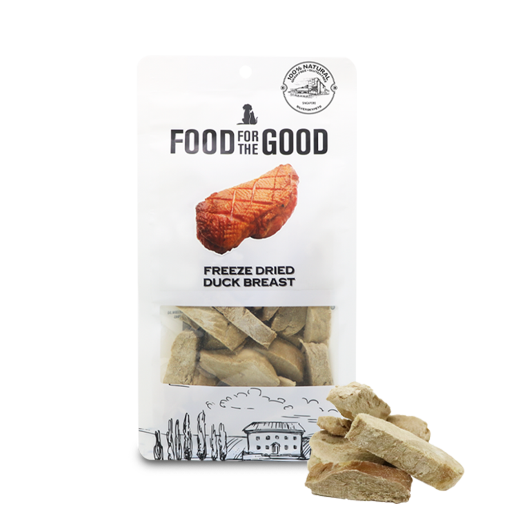 Food For The Good Freeze Dried Duck Breast Treats for Cats and Dogs 70g