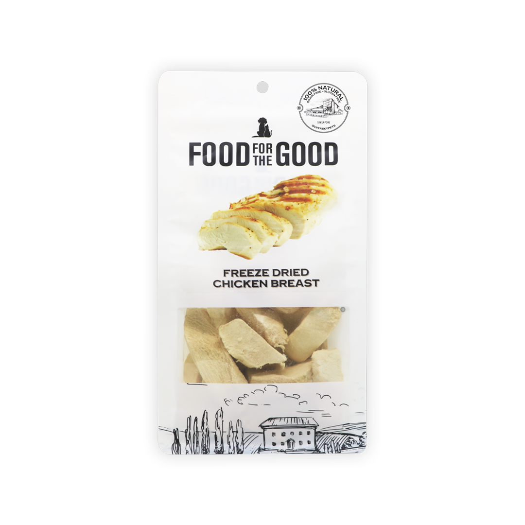 Food For The Good Freeze Dried Chicken Breast Treats for Cats and Dogs 70g