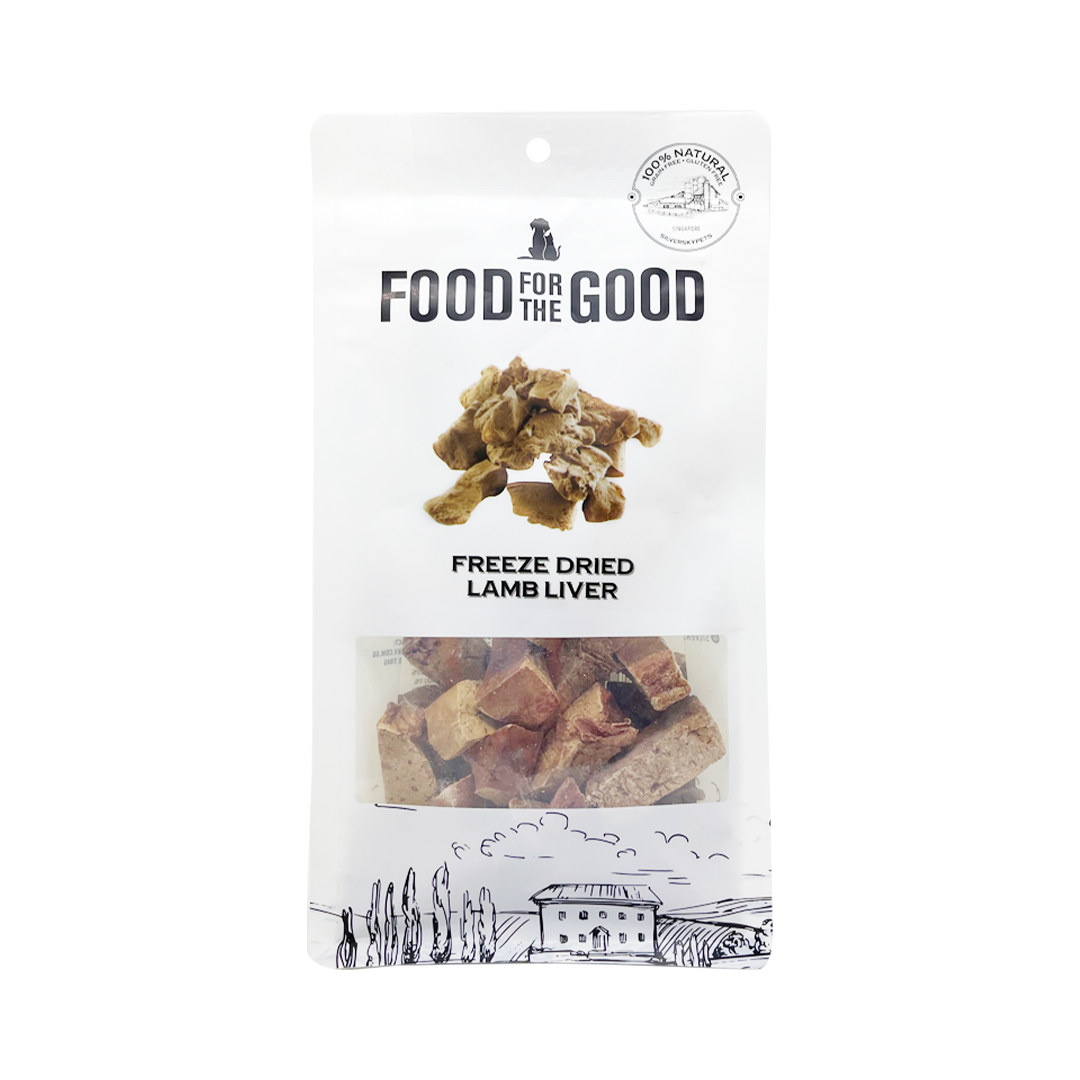 Food For The Good Freeze Dried Lamb Liver Treats for Cats and Dogs 70g