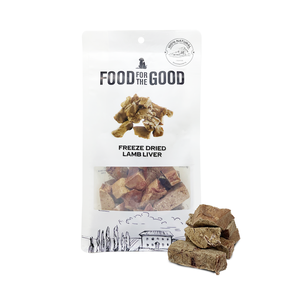 Food For The Good Freeze Dried Lamb Liver Treats for Cats and Dogs 70g