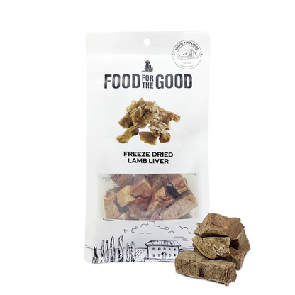 Food For The Good Freeze Dried Lamb Liver Treats for Cats and Dogs 70g