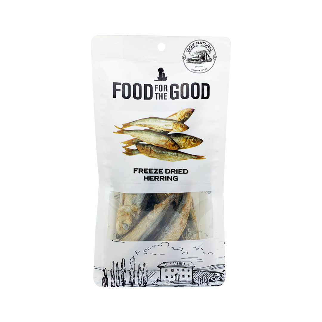 Food For The Good Freeze Dried Herring Treats for Cats and Dogs 50g