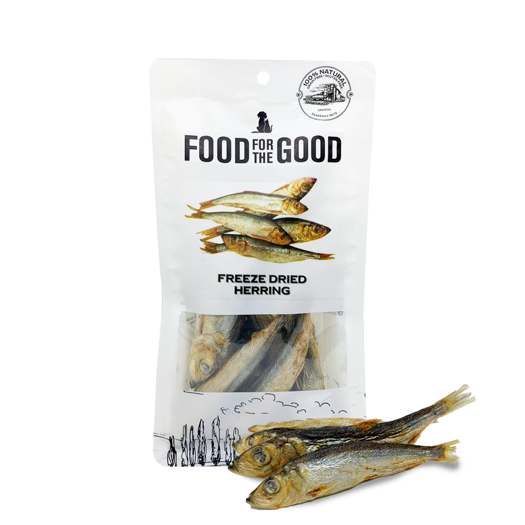 Food For The Good Freeze Dried Herring Treats for Cats and Dogs 50g