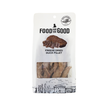 Food For The Good Freeze Dried Duck Fillet Treats for Cats and Dogs 100g