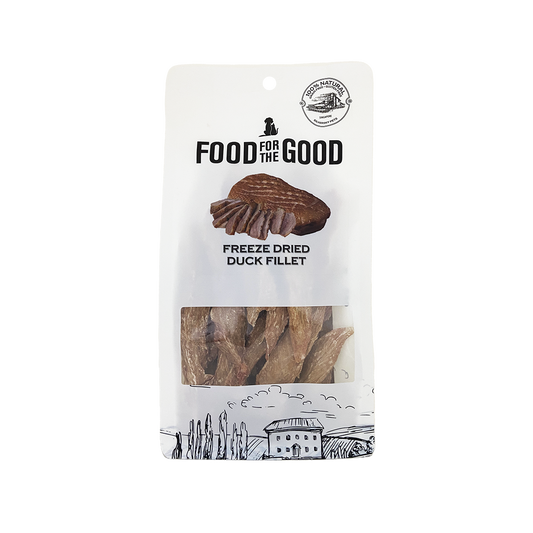 Food For The Good Freeze Dried Duck Fillet Treats for Cats and Dogs 100g
