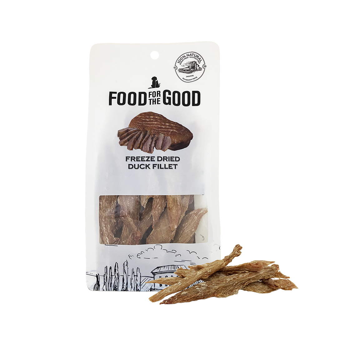 Food For The Good Freeze Dried Duck Fillet Treats for Cats and Dogs 100g