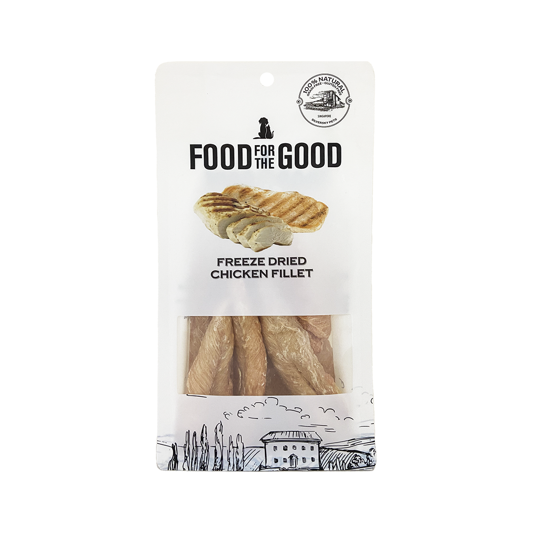 Food For The Good Freeze Dried Chicken Fillet Treats for Cats and Dogs 100g