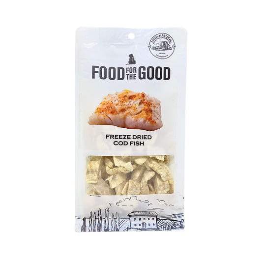 Food For The Good Freeze Dried Codfish Cubes Treats for Cats and Dogs 50g