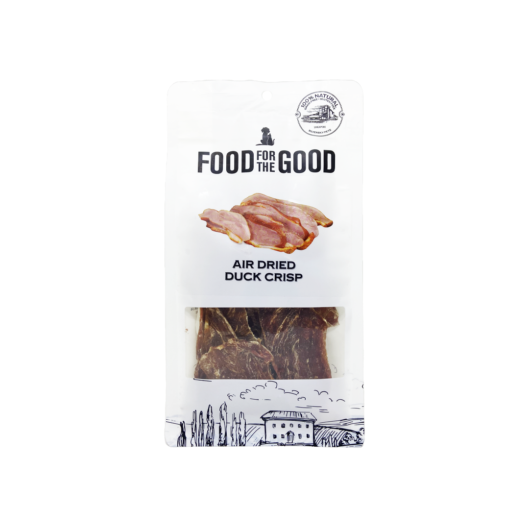 Food For The Good Air Dried Duck Crisp Treats for Cats and Dogs 100g