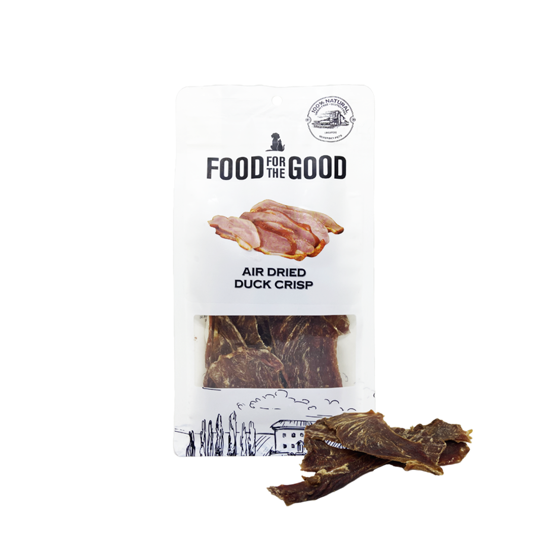Food For The Good Air Dried Duck Crisp Treats for Cats and Dogs 100g