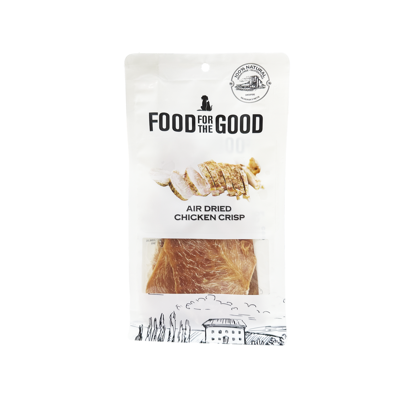 Food For The Good Air Dried Chicken Crisp Treats for Cats and Dogs 100g