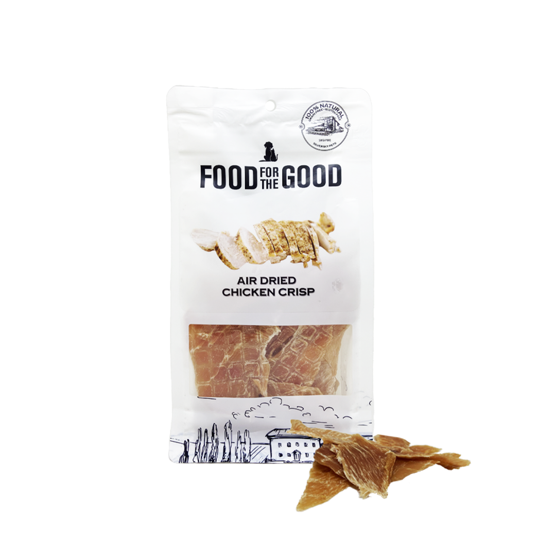 Food For The Good Air Dried Chicken Crisp Treats for Cats and Dogs 100g