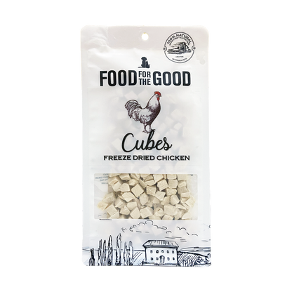 Food For The Good Freeze Dried Chicken Cubes Treats for Cats & Dogs 80g