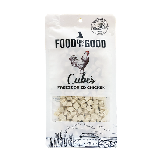 Food For The Good Freeze Dried Chicken Cubes Treats for Cats & Dogs 80g
