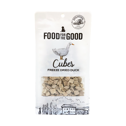 Food For The Good Freeze Dried Duck Cubes Treats for Cats & Dogs 70g