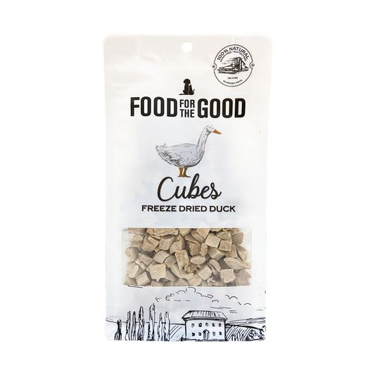 Food For The Good Freeze Dried Duck Cubes Treats for Cats & Dogs 70g
