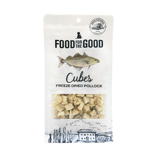 Food For The Good Freeze Dried Pollock Cubes Treats for Cats & Dogs 50g