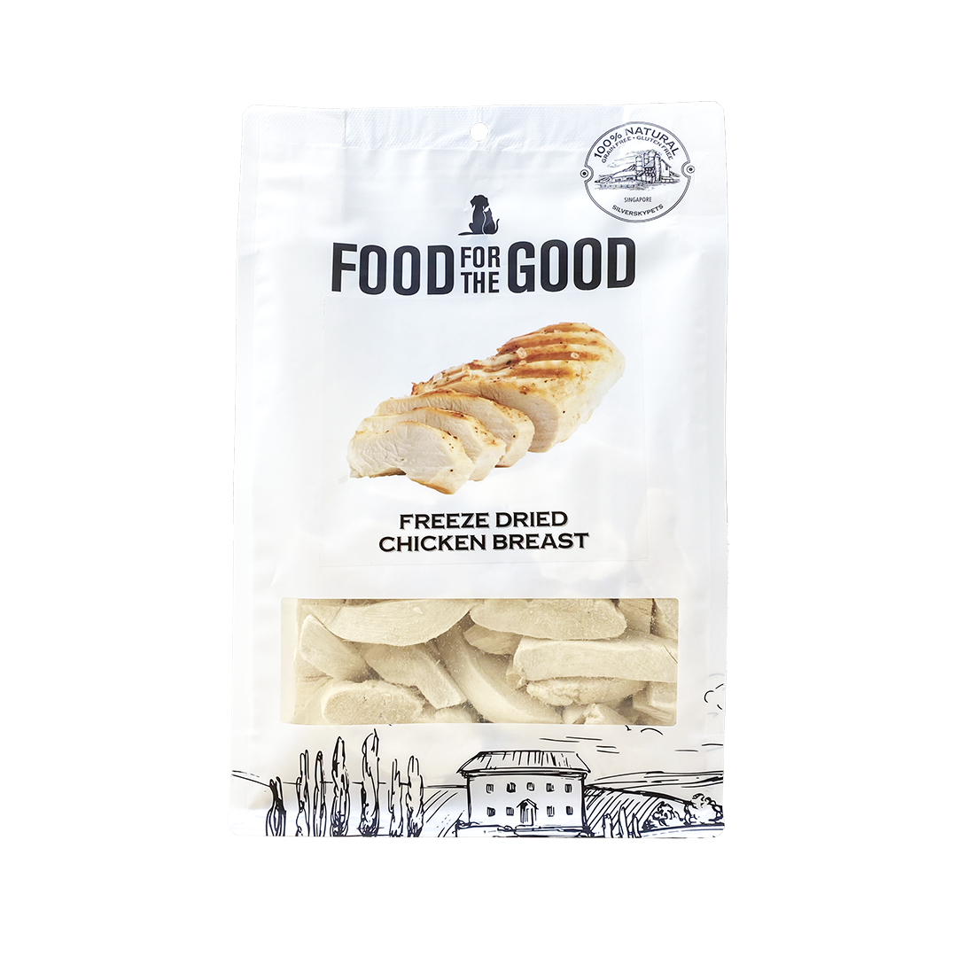 Food For The Good Freeze Dried Chicken Breast Treats for Cats and Dogs 250g