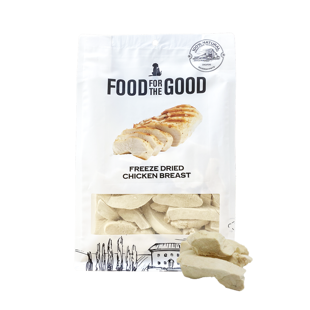 Food For The Good Freeze Dried Chicken Breast Treats for Cats and Dogs 250g