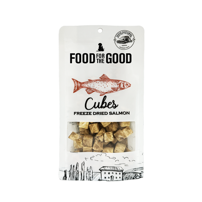 Food For The Good Freeze Dried Salmon Cubes Treats for Cats & Dogs 70g