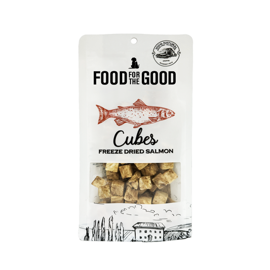 Food For The Good Freeze Dried Salmon Cubes Treats for Cats & Dogs 70g
