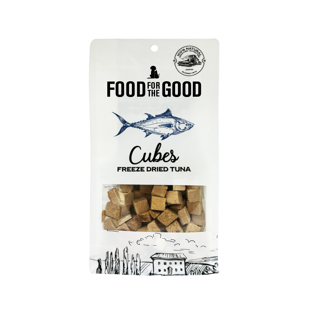 Food For The Good Freeze Dried Tuna Cubes Treats for Cats & Dogs 70g