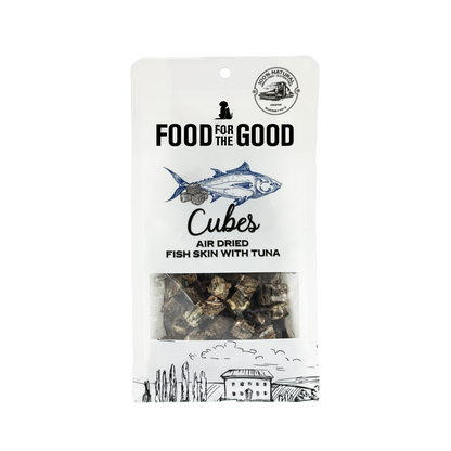 Food For The Good Freeze Dried Fish Skin with Tuna Cubes Treats for Cats and Dogs 120g