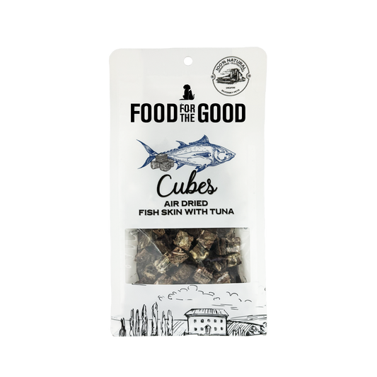 Food For The Good Freeze Dried Fish Skin with Tuna Cubes Treats for Cats and Dogs 120g