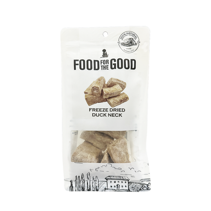 Food For The Good Freeze Dried Duck Neck Treats for Cats and Dogs 70g