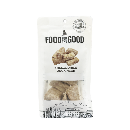 Food For The Good Freeze Dried Duck Neck Treats for Cats and Dogs 70g