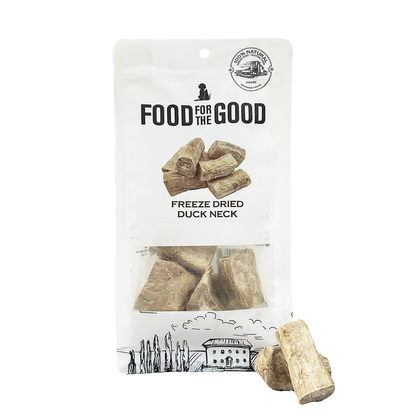 Food For The Good Freeze Dried Duck Neck Treats for Cats and Dogs 70g