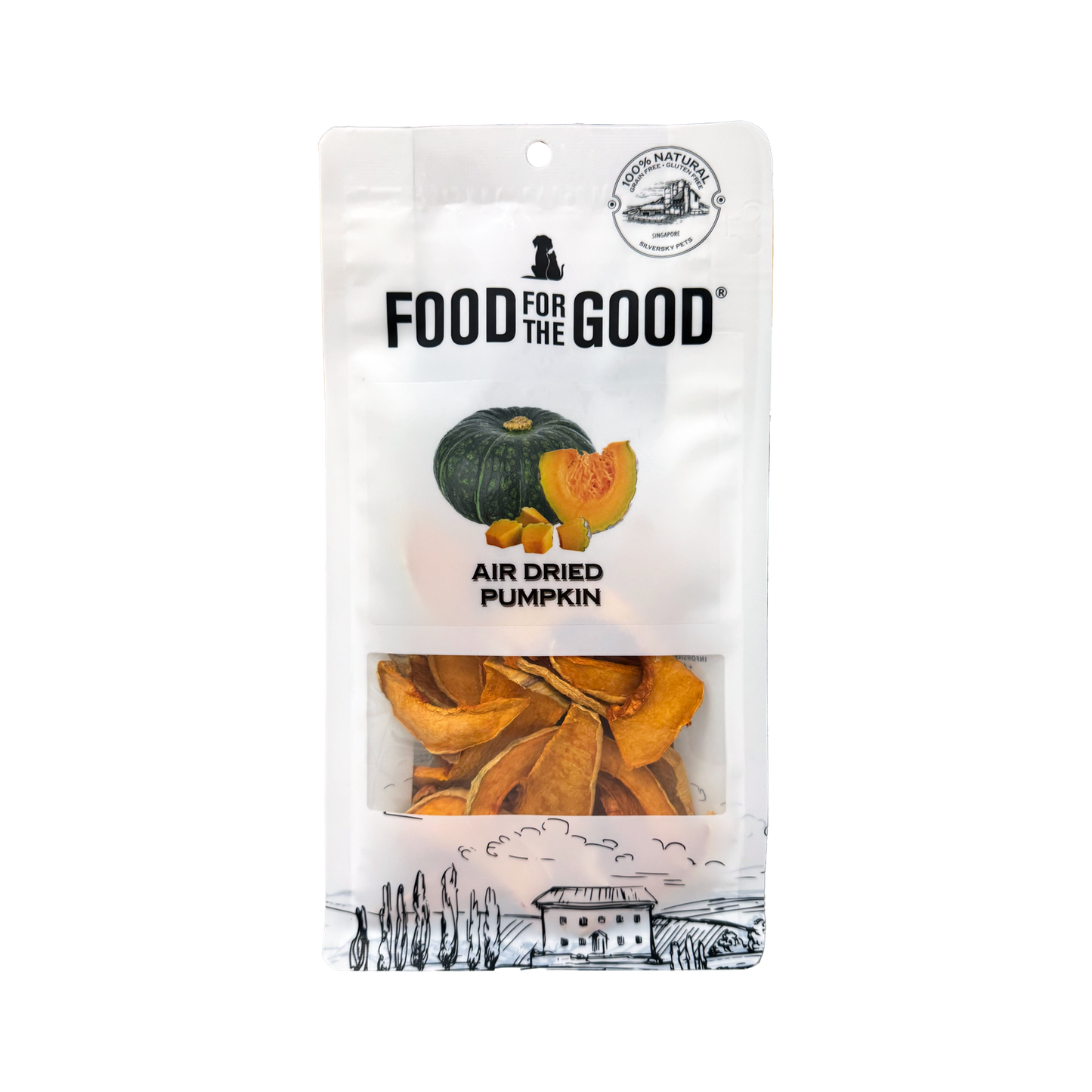 Food For The Good Air Dried Pumpkin Treats for Cats and Dogs 100g