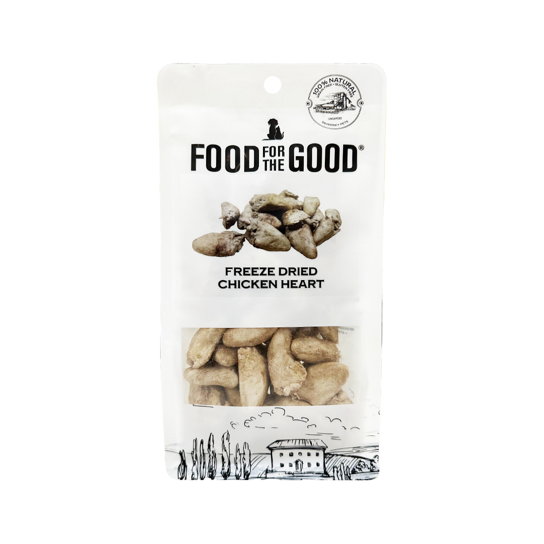 Food For The Good Freeze Dried Chicken Heart Treats for Cats and Dogs 70g