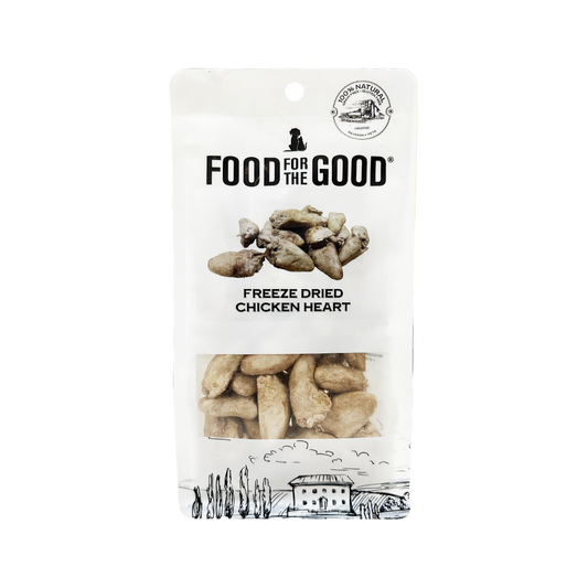 Food For The Good Freeze Dried Chicken Heart Treats for Cats and Dogs 70g