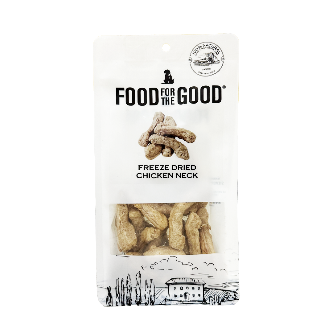 Food For The Good Freeze Dried Chicken Neck Treats for Cats and Dogs 70g