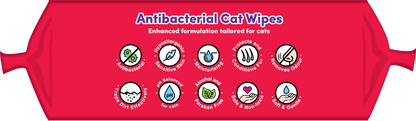 Woosh Hypoallergenic Fragrance Free Antibacterial Cat Wipes 100pcs