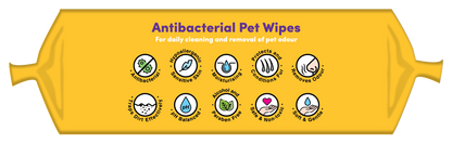 Woosh Argan Oil Antibacterial Pet Wipes 100pcs for Dogs Cats & Small Animals