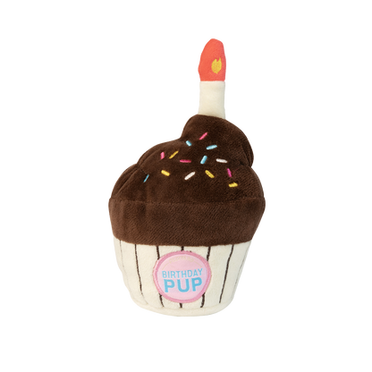 FuzzYard Birthday Cupcake Plush Dog Toy with Squeaker