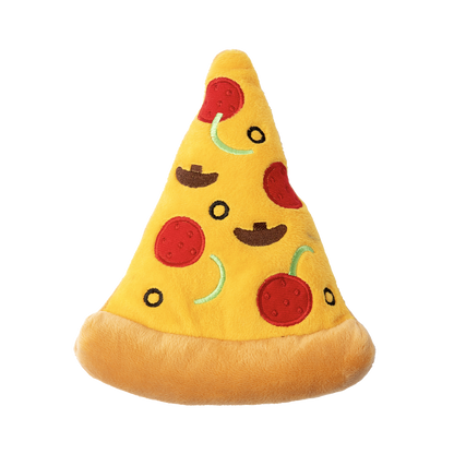 FuzzYard Pizza Plush Dog Toy with Squeaker