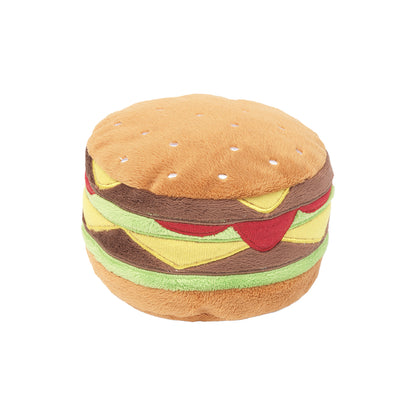 FuzzYard Hamburger Plush Dog Toy with Squeaker