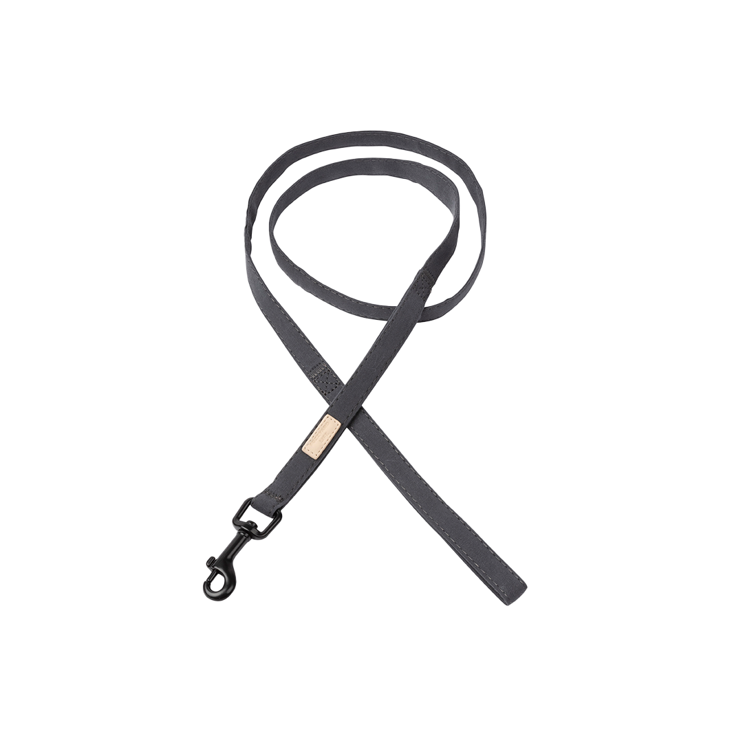 FuzzYard Life Dog Leash Soft Cotton Lead with 360 Degree Rotating Clasp - Slate Grey